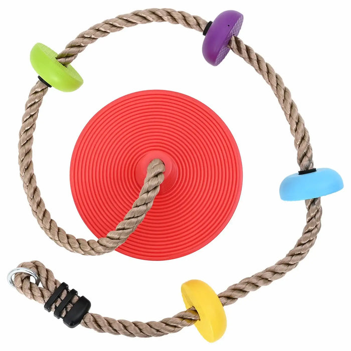 Plastic Disc Swing | Multicoloured Synthetic Plastic for Ages 3-12 Years - Little and Giant Explorers vidaXL