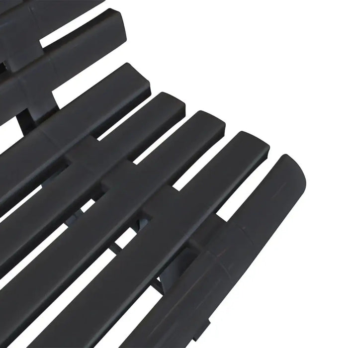 Anthracite plastic garden bench slats with weather-resistant, easy-clean design
