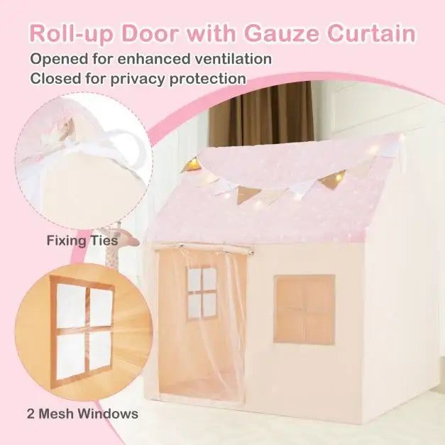 Magical Toddler Play Tent with Glow-in-the-Dark Stars - Little and Giant Explorers Costway