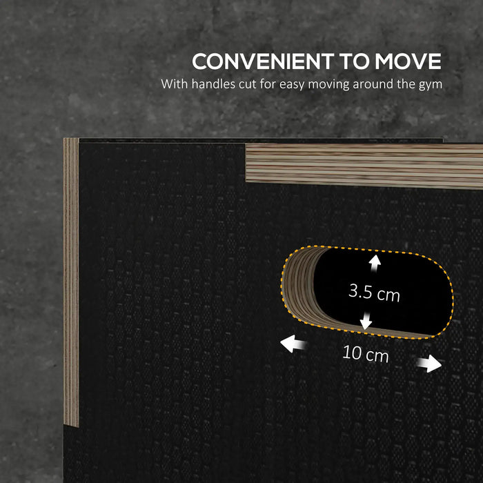 Plyometric Jump Box - Black | 3-in-1 Wooden Step Up Box - 51/61/76cm SPORTNOW - Little and Giant Explorers