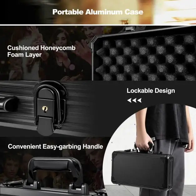 Poker Chip Set – 300-Piece Casino-Grade Poker Kit | Dealer Buttons - 14g Chips COSTWAY - Little and Giant Explorers Costway