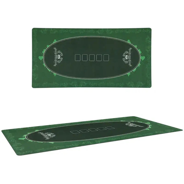 Poker Table Mat for 6 Players | Non-Slip Rubber Base - Portable with Carry Bag SPORTNOW - Little and Giant Explorers SPORTNOW
