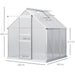 Walk-in Polycarbonate Greenhouse (190 x 190cm) - Little and Giant Explorers Outsunny