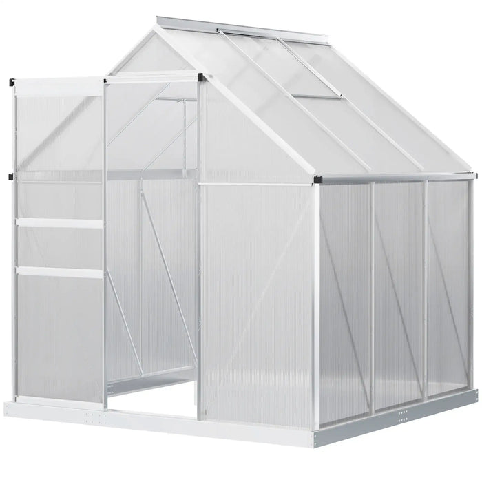Walk-in Polycarbonate Greenhouse (190 x 190cm) - Little and Giant Explorers Outsunny
