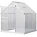 Walk-in Polycarbonate Greenhouse (190 x 190cm) - Little and Giant Explorers Outsunny