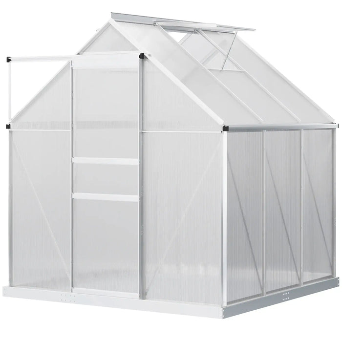 Walk-in Polycarbonate Greenhouse (190 x 190cm) - Little and Giant Explorers Outsunny