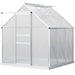 Walk-in Polycarbonate Greenhouse (190 x 190cm) - Little and Giant Explorers Outsunny