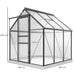 Walk-in Polycarbonate Greenhouse in Grey (190 x 190cm) - Little and Giant Explorers Outsunny