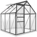 Walk-in Polycarbonate Greenhouse in Grey (190 x 190cm) - Little and Giant Explorers Outsunny
