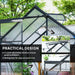 Walk-in Polycarbonate Greenhouse in Grey (190 x 190cm) - Little and Giant Explorers Outsunny