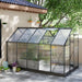 6 x 10FT Large Walk-in Polycarbonate Greenhouse in Grey - Little and Giant Explorers Outsunny