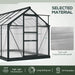 6 x 10FT Large Walk-in Polycarbonate Greenhouse in Grey - Little and Giant Explorers Outsunny