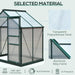 Polycarbonate Greenhouse – 6ftx4ft Walk-In | Dark Green Aluminium Frame with Sliding Door OUTSUNNY - Little and Giant Explorers Outsunny