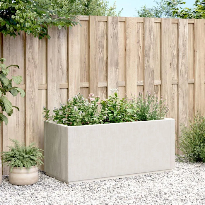 Garden Planter in White (80 x 36 x 35cm) - Little and Giant Explorers vidaXL