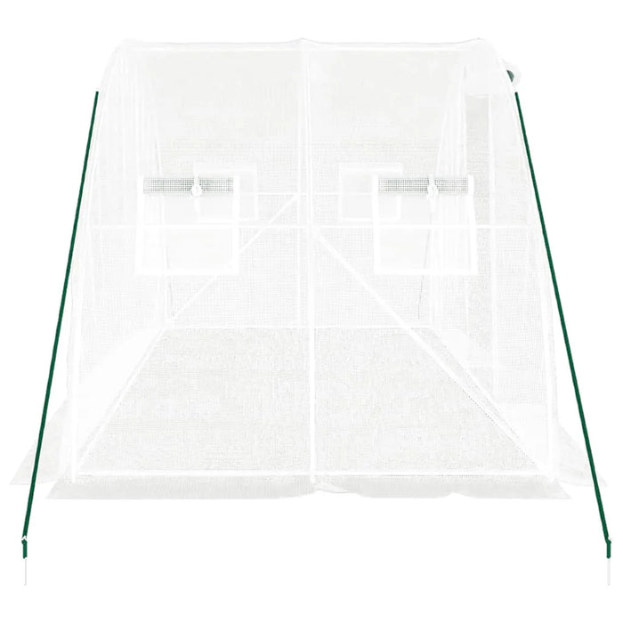 Polytunnel Greenhouse with Steel Frame in White 8 m² (4 x 2 x 2m) - Little and Giant Explorers vidaXL