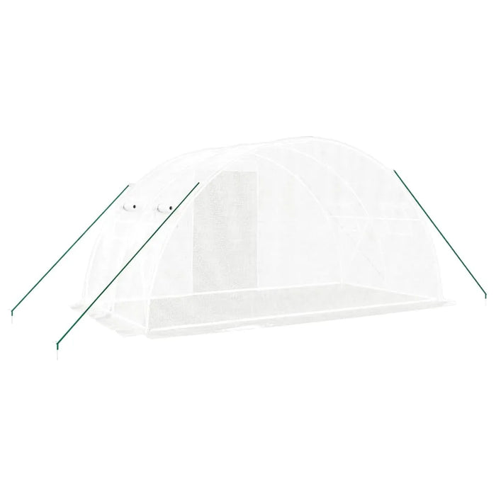 Polytunnel Greenhouse with Steel Frame in White 8 m² (4 x 2 x 2m) - Little and Giant Explorers vidaXL