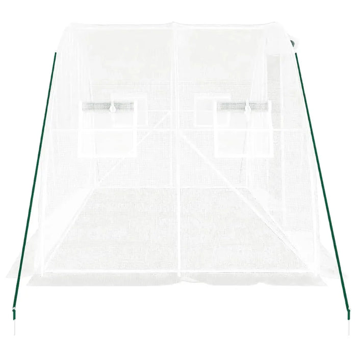 Polytunnel Greenhouse with Steel Frame in White 8 m² (4 x 2 x 2m) - Little and Giant Explorers vidaXL