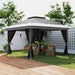 Pop-Up Gazebo with Accessories in Grey (3.6 x 3.6m) - Little and Giant Explorers Outsunny