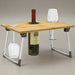 Portable Bamboo Wine and Glass Picnic Table - Little and Giant Explorers HOMCOM