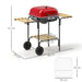 Charcoal Portable BBQ Grill with 1840 cm² Cooking Area in Red - Little and Giant Explorers Outsunny