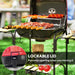 Charcoal Portable BBQ Grill with 1840 cm² Cooking Area in Red - Little and Giant Explorers Outsunny