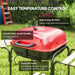 Charcoal Portable BBQ Grill with 1840 cm² Cooking Area in Red - Little and Giant Explorers Outsunny