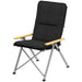 Portable Camping Chair with Padded Seat and Carry Bag in Black - Little and Giant Explorers Outsunny