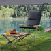 Portable Camping Chair with Padded Seat and Carry Bag in Black - Little and Giant Explorers Outsunny