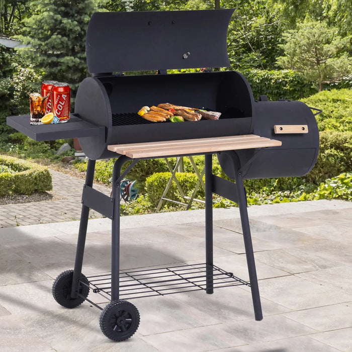 Portable Charcoal BBQ Grill | Cold-Rolled Steel - Little and Giant Explorers Outsunny