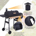 Portable Charcoal BBQ Grill | Cold-Rolled Steel - Little and Giant Explorers Outsunny