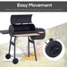 Portable Charcoal BBQ Grill | Cold-Rolled Steel - Little and Giant Explorers Outsunny