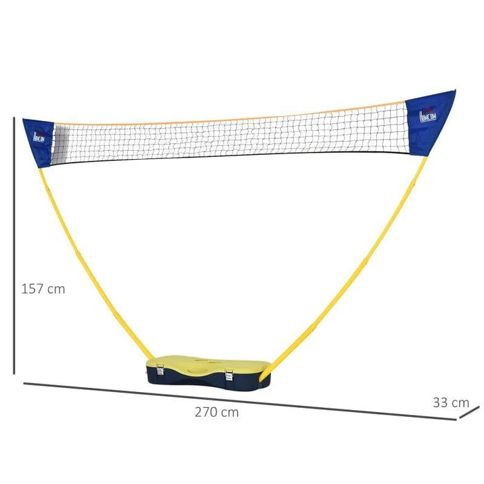 Portable Folding Badminton Net Set with 4 Badminton Rackets and 2 Nylon Shuttlecocks - Little and Giant Explorers HOMCOM