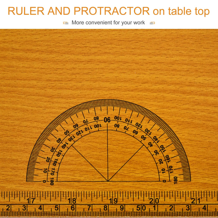 Work Bench | Foldable Design with Ruler Protractor and Tool Storage - Little and Giant Explorers HOMCOM
