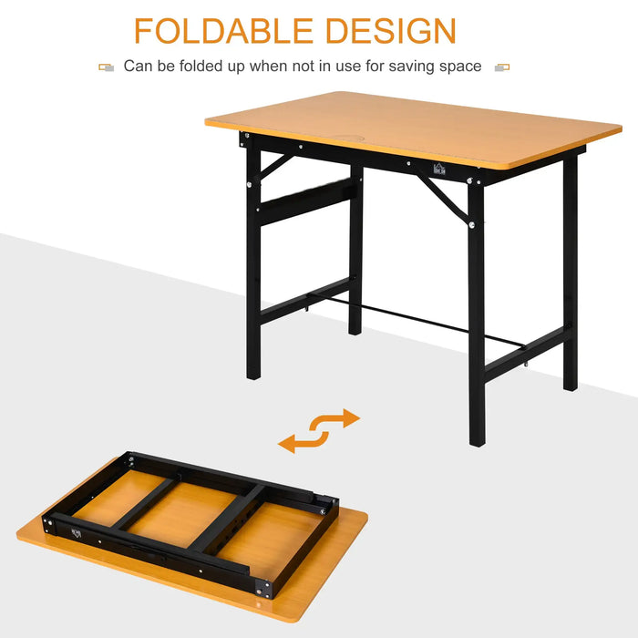 Work Bench | Foldable Design with Ruler Protractor and Tool Storage - Little and Giant Explorers HOMCOM