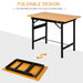 Work Bench | Foldable Design with Ruler Protractor and Tool Storage - Little and Giant Explorers HOMCOM