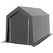 Portable Outdoor Shed with Window in Dark Grey (3.6 x 2.1m) - Little and Giant Explorers Outsunny