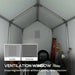 Portable Outdoor Shed with Window in Dark Grey (3.6 x 2.1m) - Little and Giant Explorers Outsunny