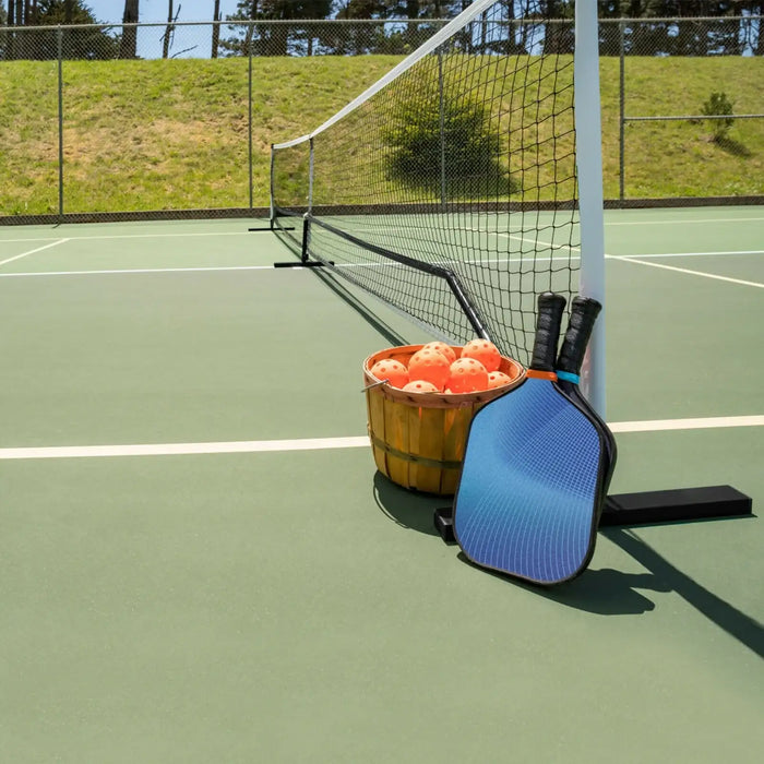 Portable Pickleball Net System | Official Tournament Dimensions with Carry Bag - Little and Giant Explorers Costway