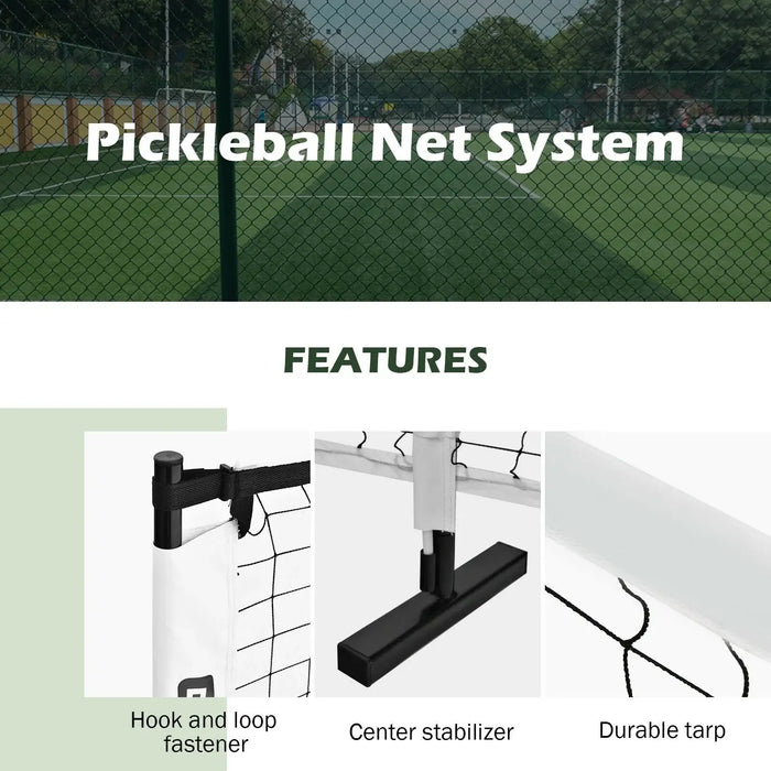 Portable Pickleball Net System | Official Tournament Dimensions with Carry Bag - Little and Giant Explorers Costway