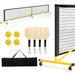 Complete Portable Pickleball Set with Net and Paddles - Little and Giant Explorers Costway