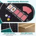 Portable Round Blackjack Board Mat with Carrying Bag - Little and Giant Explorers Costway