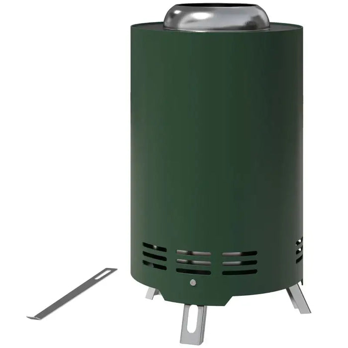 Portable Smokeless Fire Pit – Green Stainless Steel | Secondary Combustion OUTSUNNY - Little and Giant Explorers Outsunny