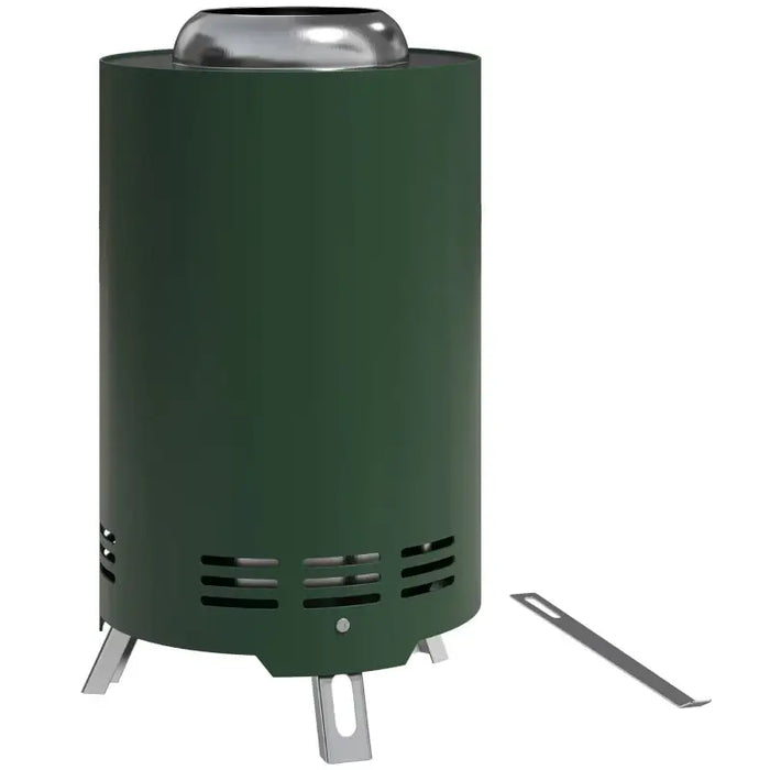 Portable Smokeless Fire Pit – Green Stainless Steel | Secondary Combustion OUTSUNNY - Little and Giant Explorers Outsunny