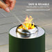 Portable Smokeless Fire Pit – Green Stainless Steel | Secondary Combustion OUTSUNNY - Little and Giant Explorers Outsunny
