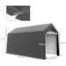 Portable Storage Shed Tent – Dark Grey | Zipped Door and Window Vent OUTSUNNY - Little and Giant Explorers Outsunny
