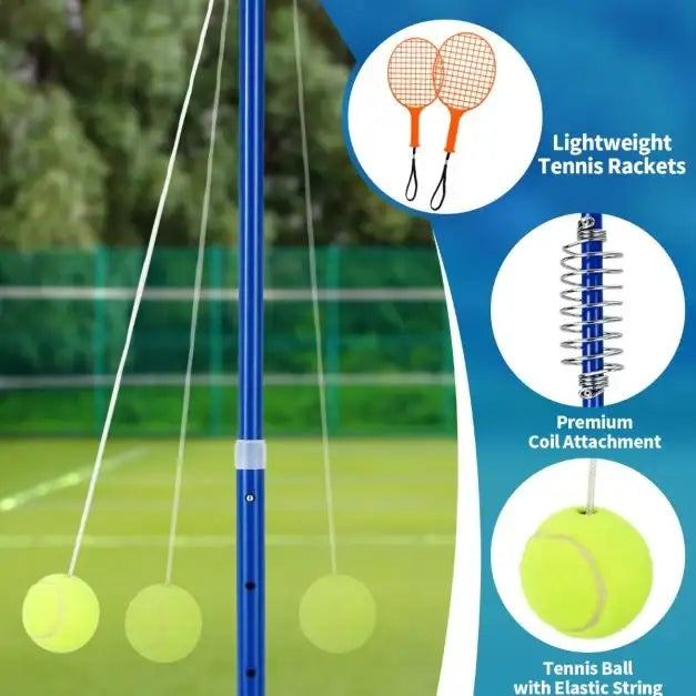 Portable Tetherball Set with Ball for Kids and Families - Little and Giant Explorers Costway