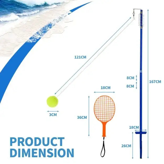 Portable Tetherball Set with Ball for Kids and Families - Little and Giant Explorers Costway