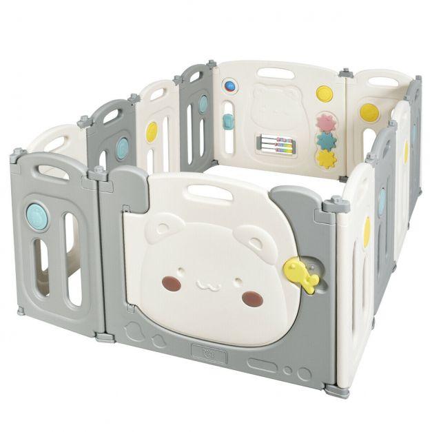 Portable Toddler Playpen - Little and Giant Explorers Costway