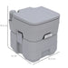 Portable Travel Mobile Toilet with 2 Detachable Tanks in Grey - Little and Giant Explorers Outsunny