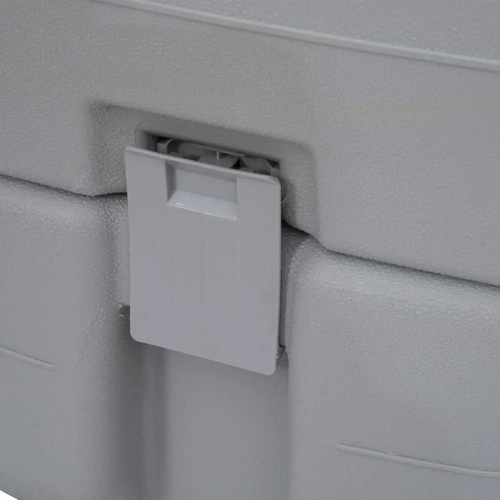 Portable Travel Mobile Toilet with 2 Detachable Tanks in Grey - Little and Giant Explorers Outsunny